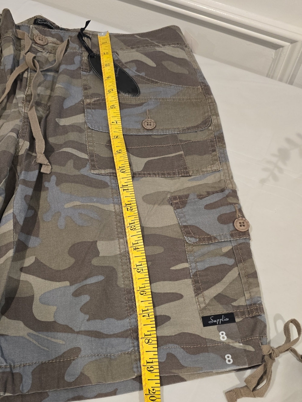 Camo Cargo Shorts - Women's Olive Camouflage - Picture 7 of 11